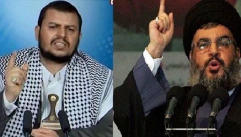 نصرالله أمين عام حزب الله وعبدالملك الحوثي