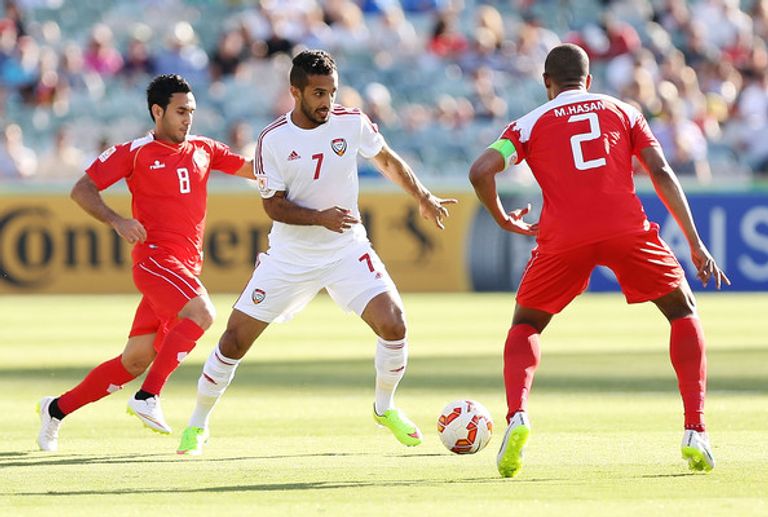 مبخوت يحتفل بهدفه الآسيوي التاريخي