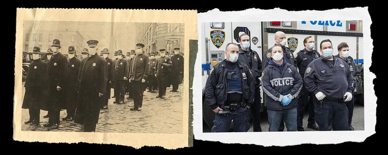 أشخاص يرتدون كمامات للوقاية من عدوى كورونا