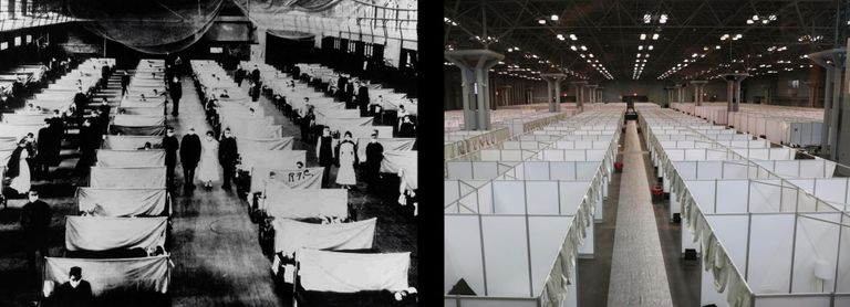 أشخاص يرتدون كمامات للوقاية من عدوى كورونا