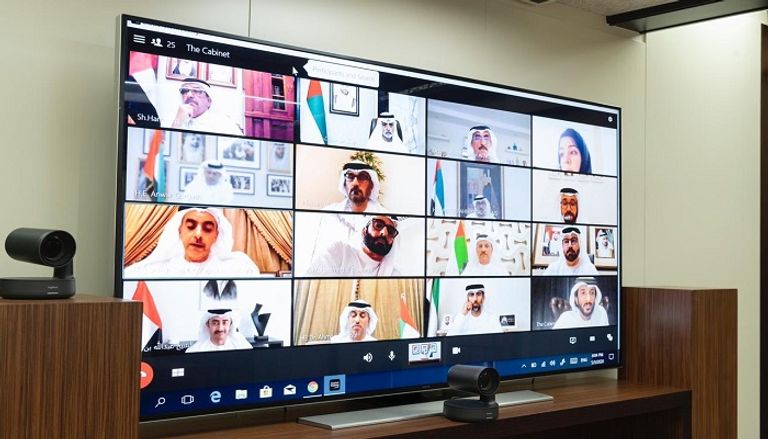 جانب من اجتماع مجلس الوزراء الإماراتي