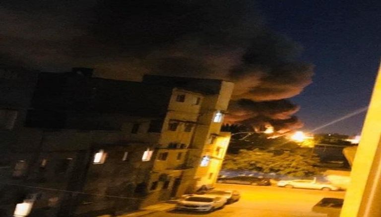 موقع الانفجار وسط العاصمة طرابلس 