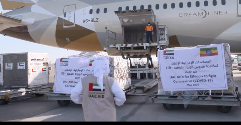 الشحنة الإماراتية في المطار