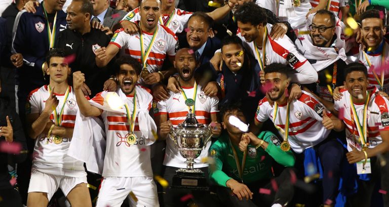 الزمالك بطل السوبر الأفريقي يوسف أوباما لاعب الزمالك المصري