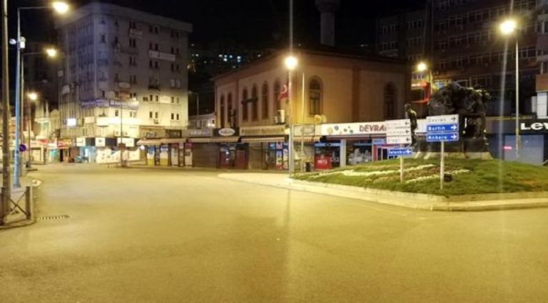 جانب من حظر التجوال في تركيا جانب من حظر التجوال في تركيا