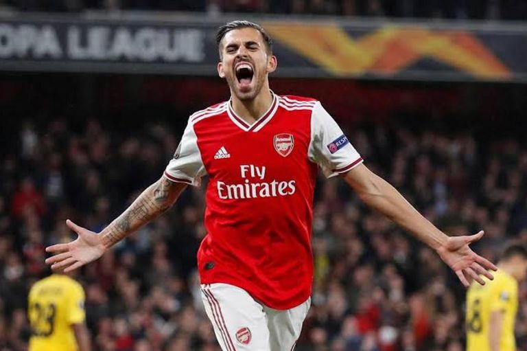 داني سيبايوس لاعب أرسنال الإنجليزي بيير إيمريك أوباميانج مهاجم أرسنال