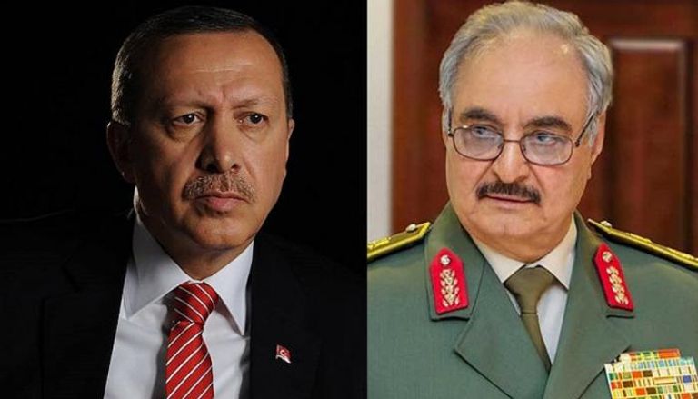 قائد الجيش الليبي خليفة حفتر والرئيس التركي أردوغان
