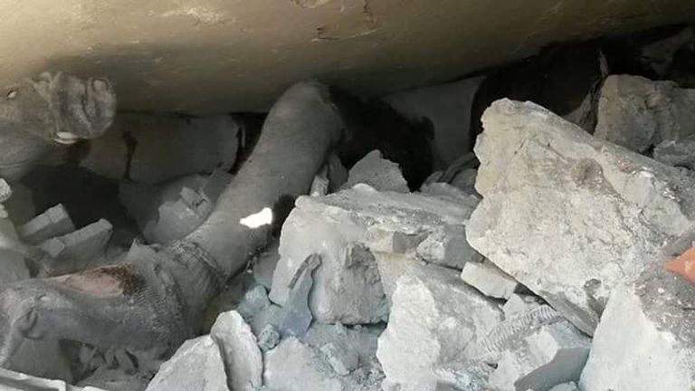 آثار قصف الأفريقوم منزل القيادي الداعشي عبدالحكيم المشوط تركيا سهلت سيطرة المليشيات على صبراتة