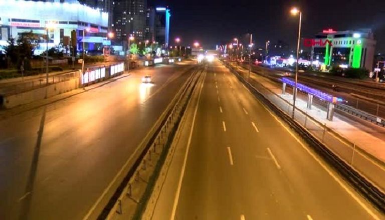 جانب من حظر التجوال في تركيا