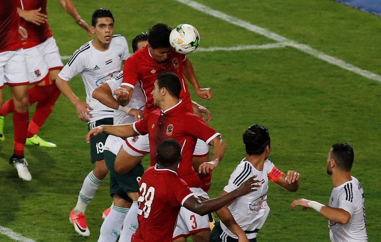 لحظة تسجيل الأهلي هدفه الأول أمام المصري الأهلي المصري