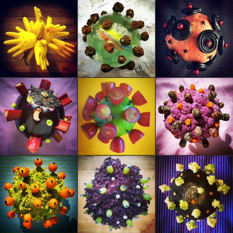 الشاب لورنزو سا استنسخ شكل فيروس كورونا المستجد من أشياء تستخدم يوميا