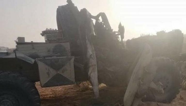 آثار قصف لموقع المليشيات الموالية لتركيا قرب الوطية