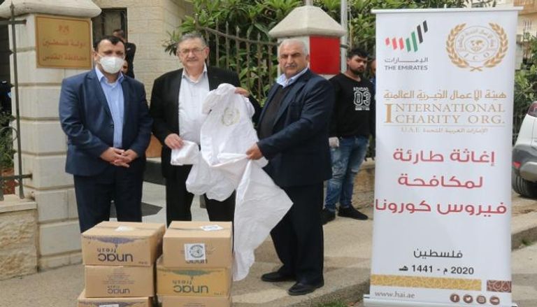 مساعدات إماراتية ضد كورونا في طريقها إلى فلسطين