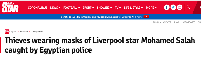 صلاح مهاجم الريدز ومصر