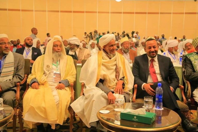 رئيس الوزراء الإثيوبي آبي أحمد ورئيس المجلس الإسلامي