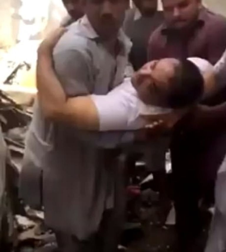 موقع سقوط الطائرة الباكستانية