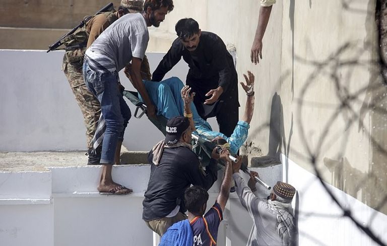 موقع سقوط الطائرة الباكستانية