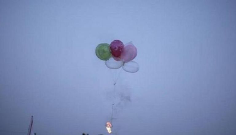 البالونات الحارقة على حدود غزة - أرشيفية