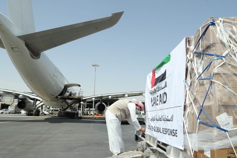 طائرة مساعدات طبية إماراتية إلى كردستان العراق