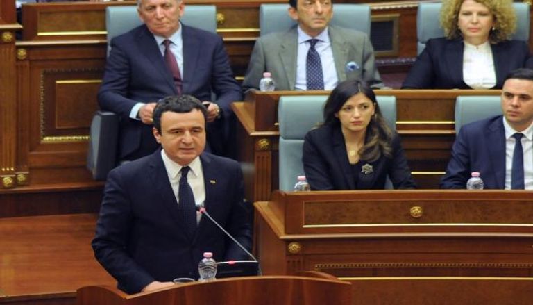 رئيس وزراء كوسوفو الجديد ألبين كورتي أمام البرلمان - أرشيفية