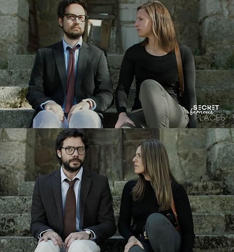 الزوجان الألمانيان يؤديان مشهدا من فيلم 