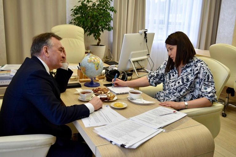 رئيسة وكالة تتارستان لتنمية الاستثمار خلال اللقاء