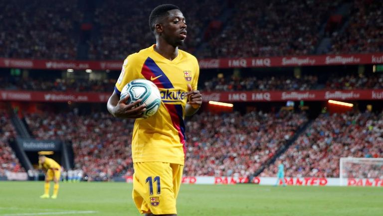 عثمان ديمبلي لاعب برشلونة الإسباني