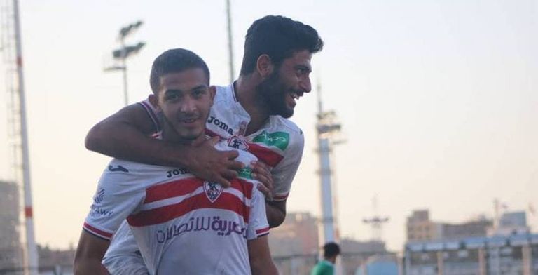سيف فاروق جعفر لاعب فريق الشباب بنادي الزمالك المصري مرتضى منصور رئيس الزمالك