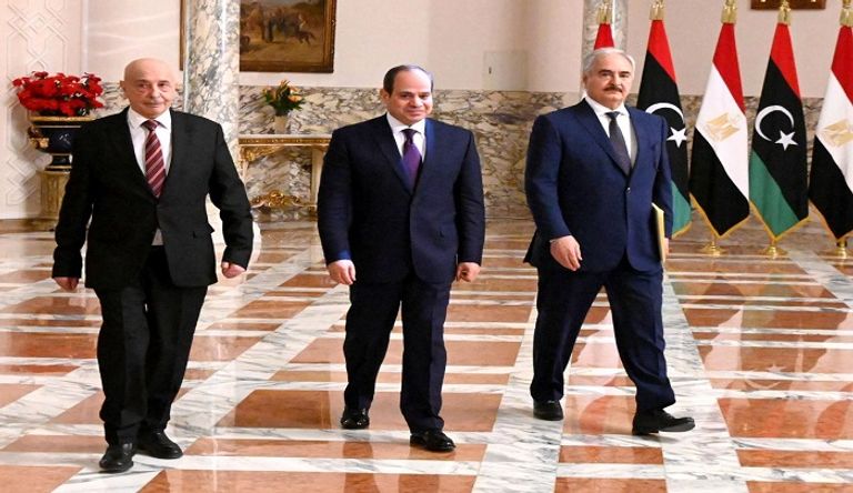 لقاء ثلاثي للسيسي وحفتر وعقيلة بالقاهرة - أرشيفية