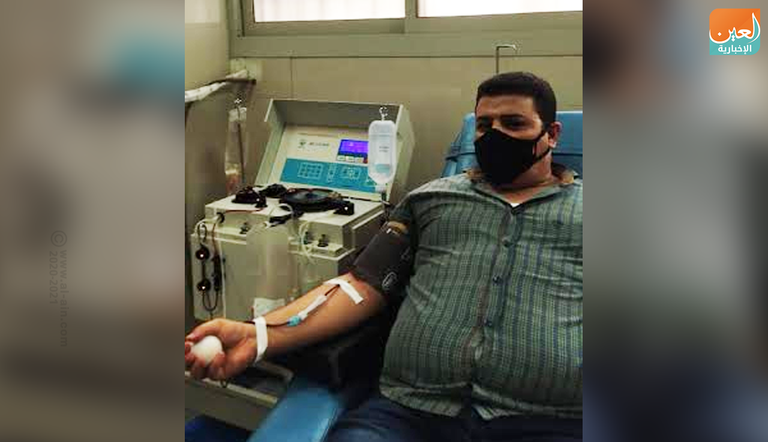 المصري شاكر الصمادي المتعافى الذي تبرع ببلازما الدم لـ5 مصابين بكورونا