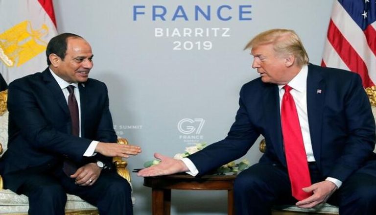 لقاء سابق بين الرئيس الأمريكي ونظيره المصري