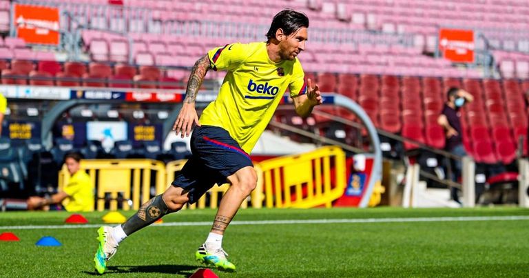 ليونيل ميسي لاعب برشلونة الإسباني