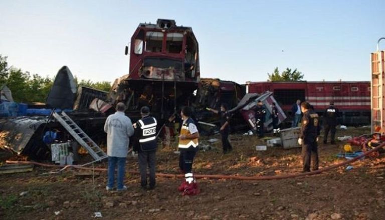 اصطدام قطارين في تركيا