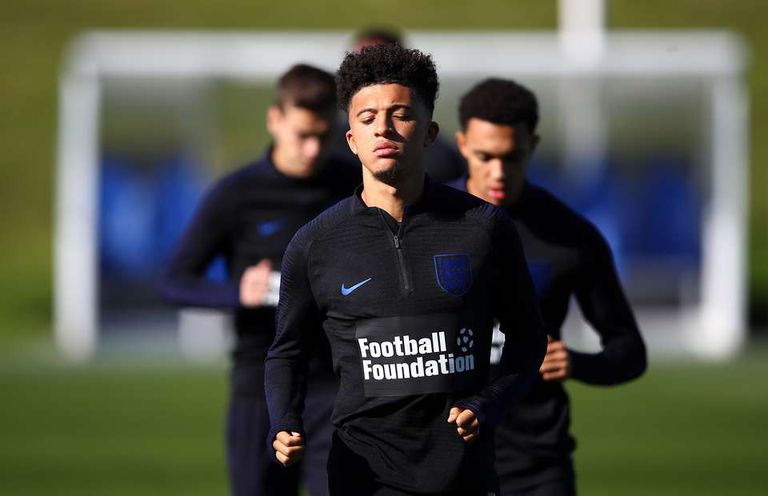 جادون سانشو مع بيب جوارديولا