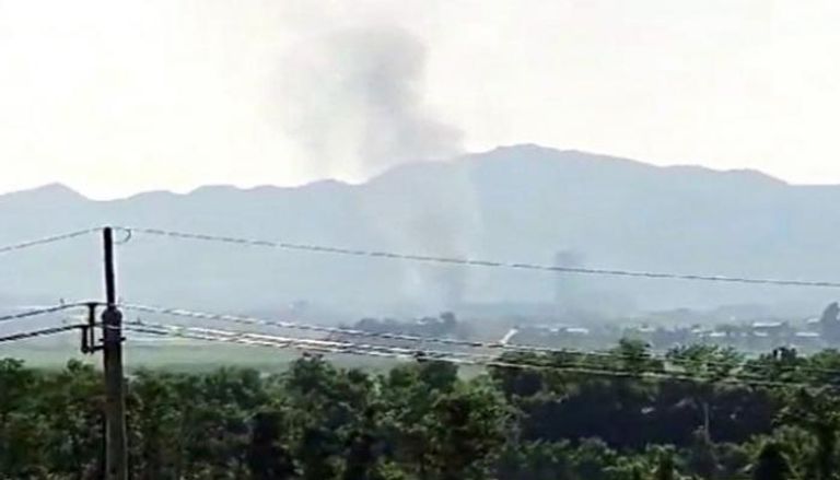 دخان يتصاعد عقب تفجير كوريا الشمالية مكتب الارتباط مع جارتها الجنوبية