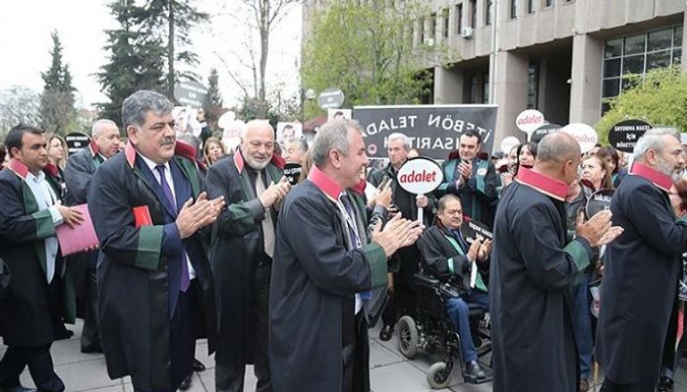 مسيرة احتجاجية سابقة للمحامين في تركيا 
