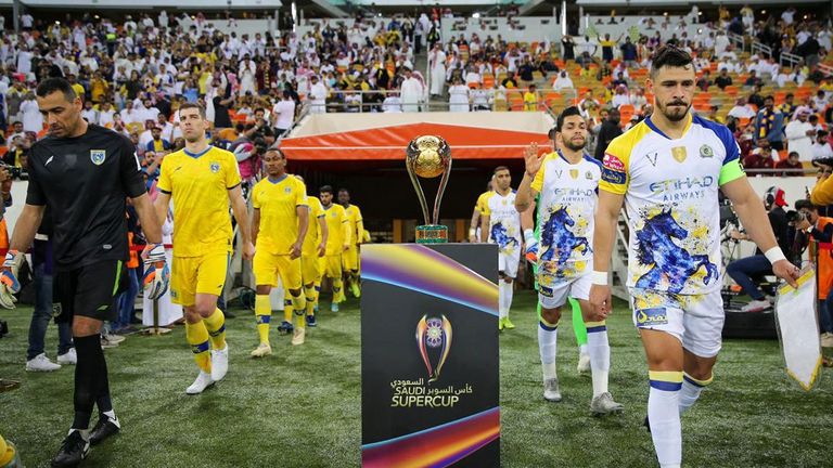 التعاون والنصر - صورة أرشيفية من مواجهة السوبر السعودي لاعبو النصر