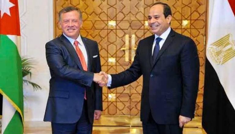 العاهل الأردني الملك عبدالله الثاني والرئيس المصري عبد الفتاح السيسي 