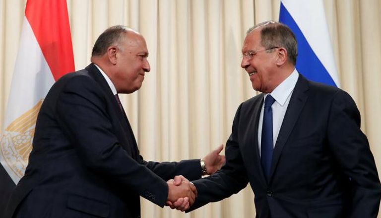 لقاء سابق بين وزير الخارجية الروسي ونظيره المصري
