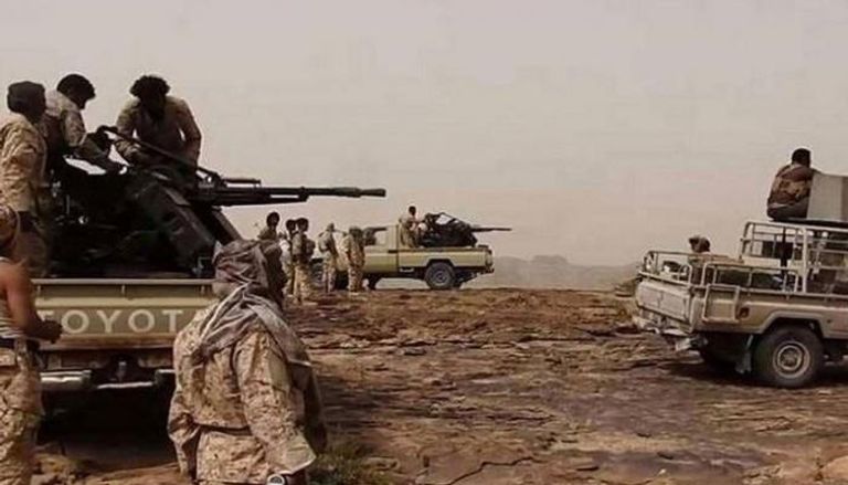 عناصر من الجيش اليمني خلال معركة سابقة مع مليشيات الحوثي