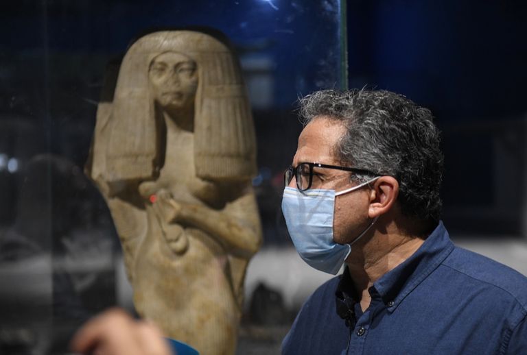 د. خالد العناني، وزير الآثار المصري في جولة بالمتحف متحف شرم الشيخ في مصر