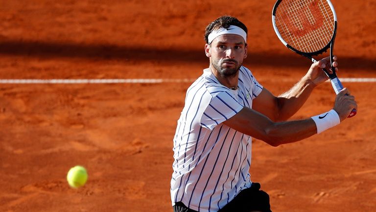 جريجور ديميتروف لاعب التنس الصربي نوفاك ديوكوفيتش