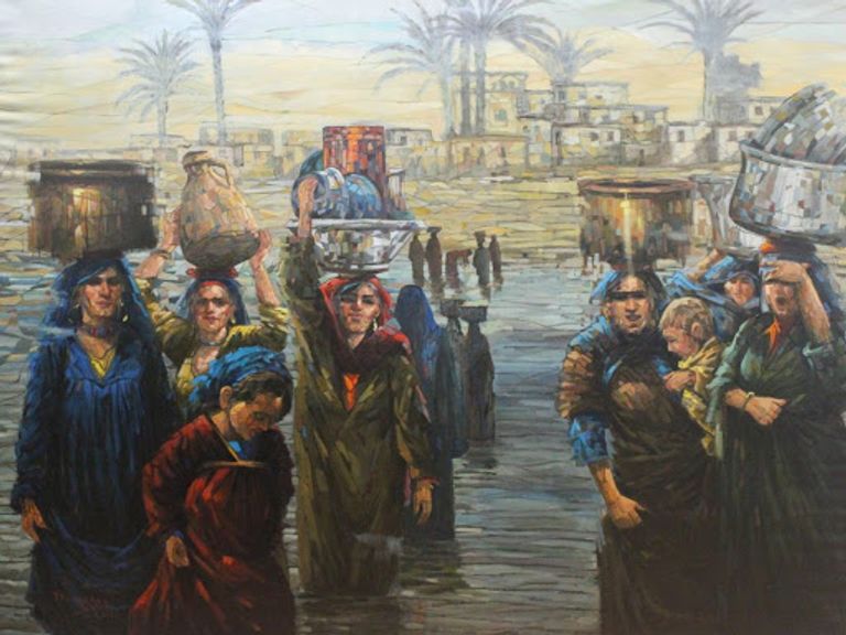 لوحة للفنان صلاح مليجي