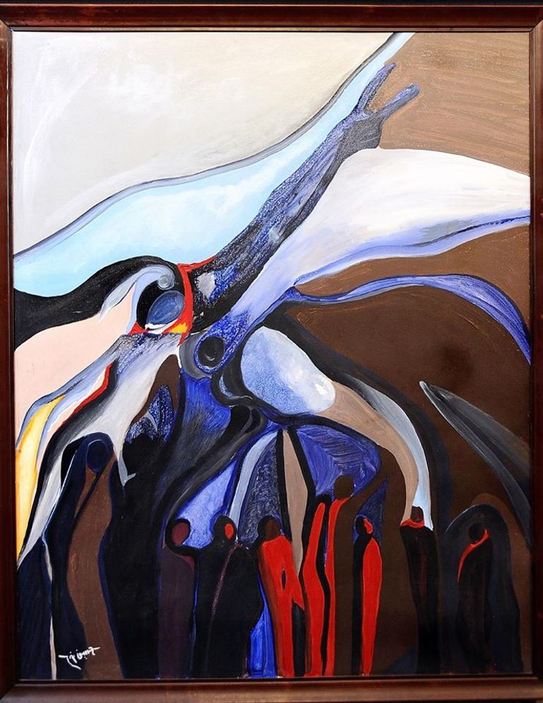 لوحة للفنان صلاح مليجي