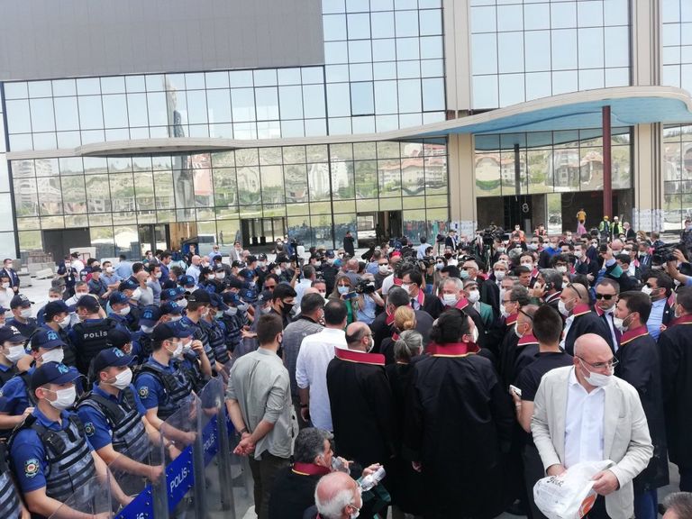 جانب من مسيرة المحامين ضد تدخلات أردوغان- أرشيفية