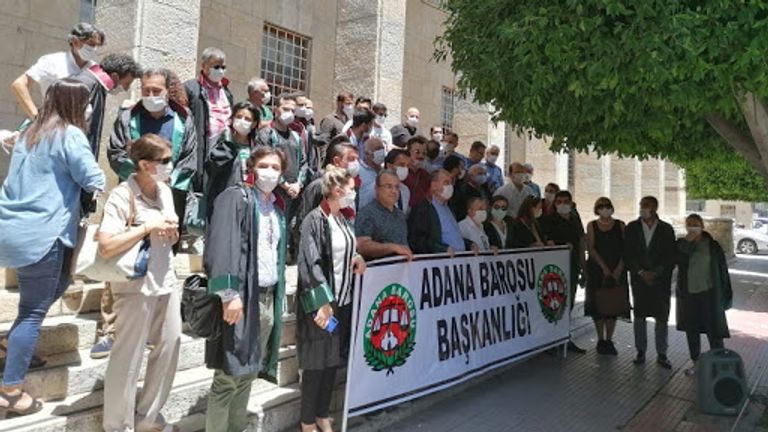 جانب من مسيرة المحامين ضد تدخلات أردوغان- أرشيفية