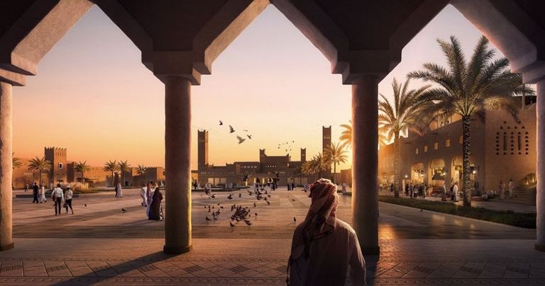 بوابة الدرعية التاريخية بالمملكة العربية السعودية موقع