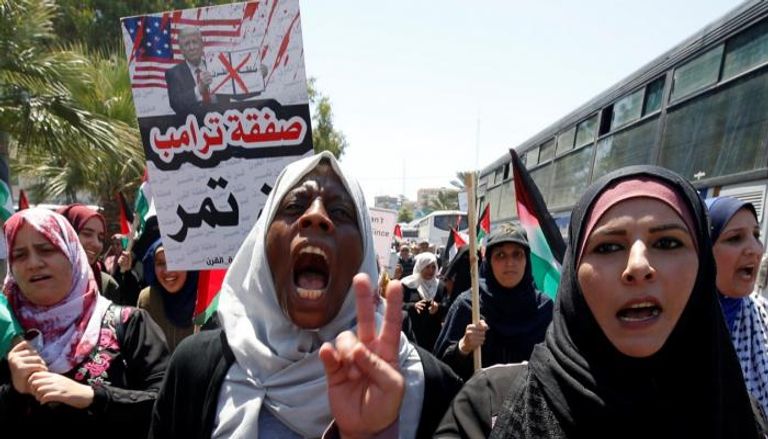 نساء فلسطينيات في مسيرات احتجاجية