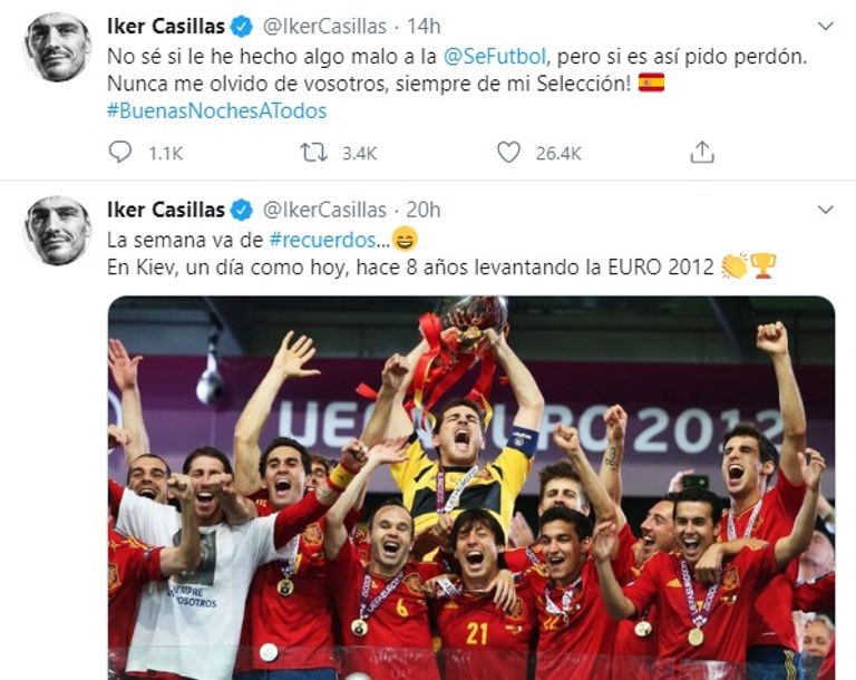 تغريدة كاسياس كاسياس يحمل يورو 2012