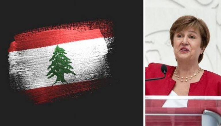  مديرة صندوق النقد الدولي وعلم لبنان - تعبيرية 